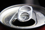 Top of open aluminum soda can