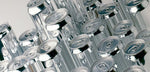 Unlabeled aluminum beverage cans